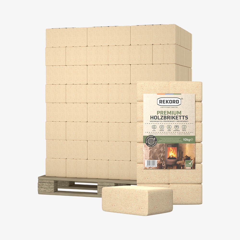 Nadelholzbriketts, Palette (96 x 10 kg) Nadelholzbriketts, Palette (96 x 10 kg)
